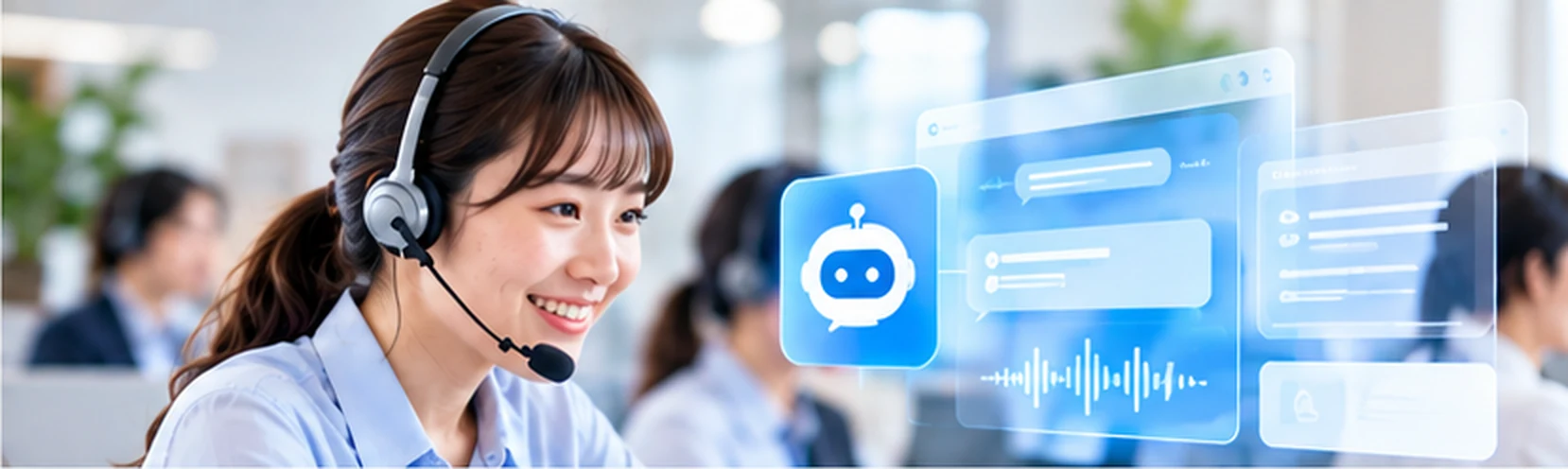 AIと人が連携する顧客対応のイメージ